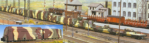 Micro Metakit 02400H - German WWII Panzer Locomotive with 11 armored cars  